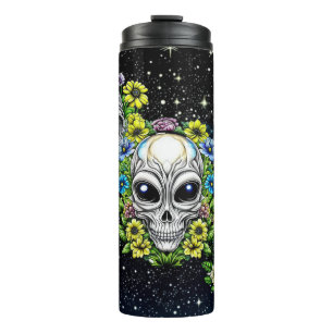 Bouteilles Isothermes Crânes et fleurs Aliens extraterrestres