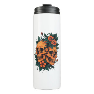 Bouteilles Isothermes Crânes Jumeaux Floral Gothique