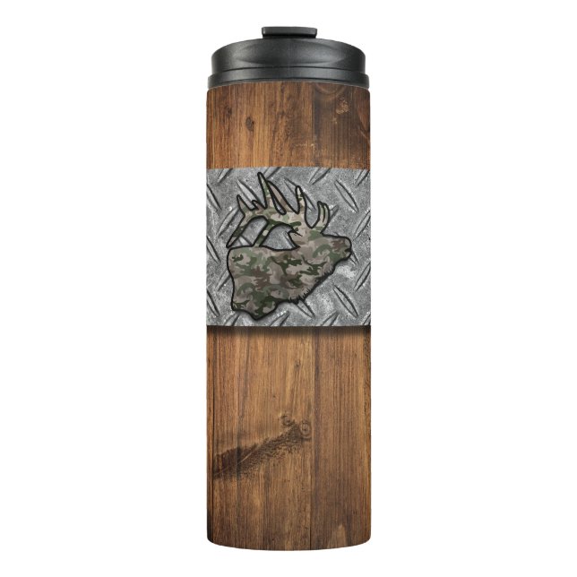 Bouteilles Isothermes Créez votre propre chasseur d'élans Camouflage (Devant)