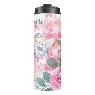 Bouteilles Isothermes Créez votre propre papillon et vos roses roses ros
