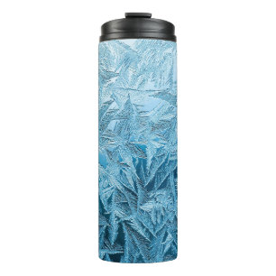 Bouteilles Isothermes Cristaux de glace d'argent glacé bleu hiver