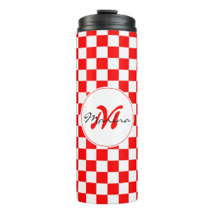 Bouteilles Isothermes Croatie Hrvatska Monogramme Nom à carreaux