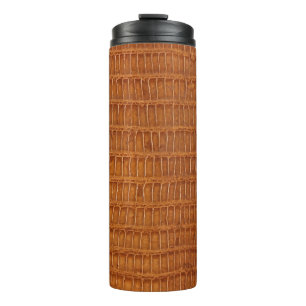 Bouteilles Isothermes Crocodile alligator reptile texture cuir fermer 
