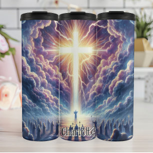 Bouteilles Isothermes Croix radiante dans les nuages célestes