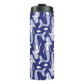 Bouteilles Isothermes Croquis de sirène et de motif de poisson de style 