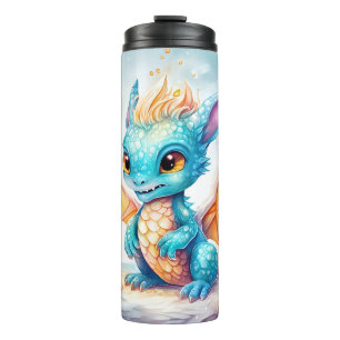 Bouteilles Isothermes Crystalized Cute Baby Dragon Bleu Bleu Bébé