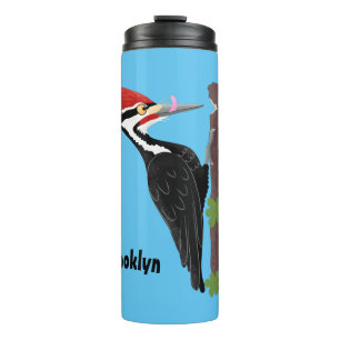 Bouteilles Isothermes Cue drôle Pileated woodpecker dessin d'illustratio