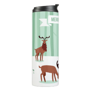 Bouteilles Isothermes Culbuteur mignon de Noël de rennes