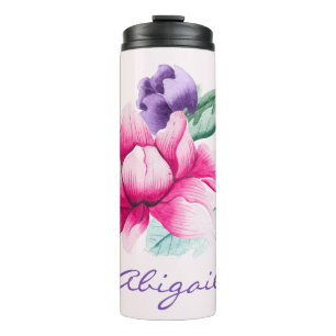 Bouteilles Isothermes Culbuteur thermique floral rose chic de Boho