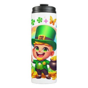 Bouteilles Isothermes Cute arc-en-ciel Leprechaun avec or