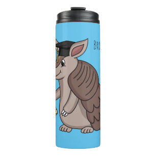 Bouteilles Isothermes Cute armadillo avec dessin animé de la casquette d