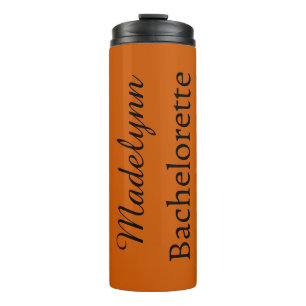 Bouteilles Isothermes Cute Burnt Orange Personnalisé Bridesmaid Thermal