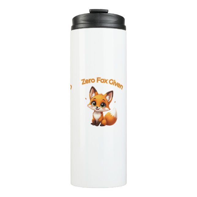 Bouteilles Isothermes Cute Cartoon Fox – Adorable Kawaii Style (Devant)