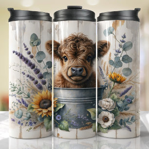 Bouteilles Isothermes Cute Highland Cow Lover ferme cadeau