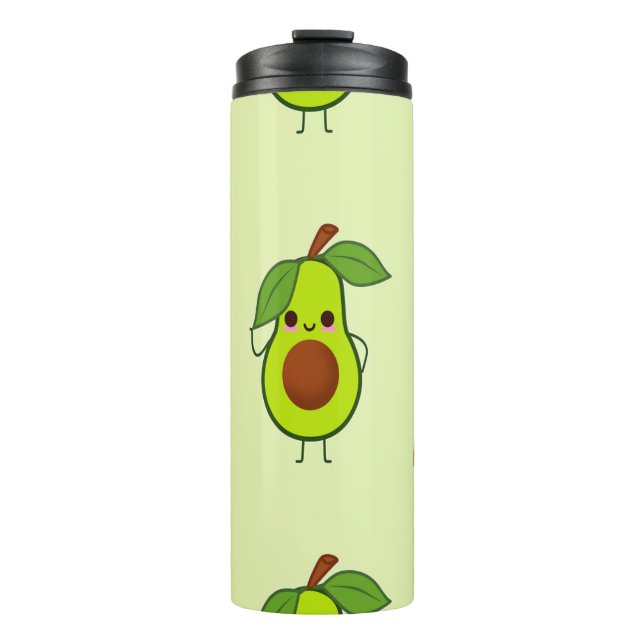 Bouteilles Isothermes Cute kawaii avocado (Devant)