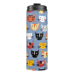 Bouteilles Isothermes Cute Kitty Chat Bleu