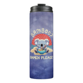 Bouteilles Isothermes Cute Koala manger Ramen Vintage soleil