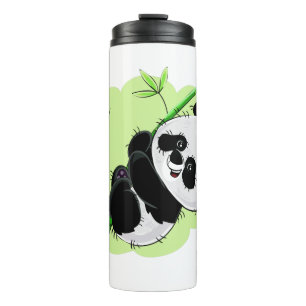Bouteilles Isothermes Cute Panda nom personnalisé tumbler 3/4