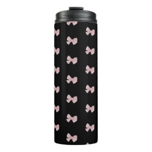 Bouteilles Isothermes Cute Rose Bow imprimé noir