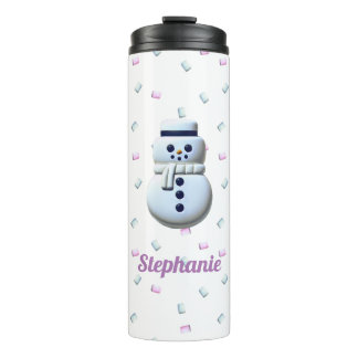 Bouteilles Isothermes Cute Snowman Marshmallow Personnalisé