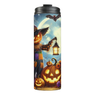 Bouteilles Isothermes Cute, Whimsical Halloween épouvantail & citrouille
