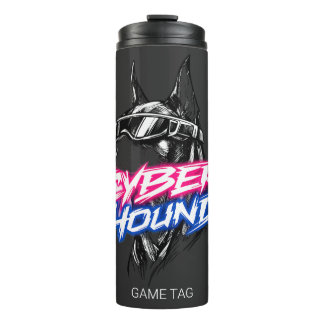 Bouteilles Isothermes Cyber Hound Doberman Cyberpunk Thermal Tumbler - C