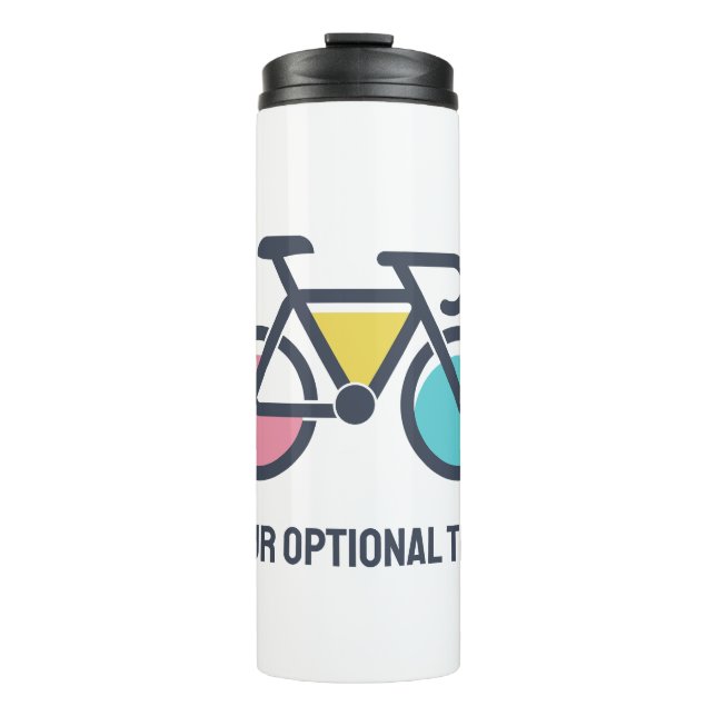Bouteilles Isothermes Cyclisme de texte personnalisé (Devant)