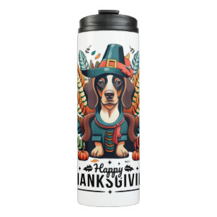 Bouteilles Isothermes Dachshund Chien Weiner Turquie Costume Thanksgivin