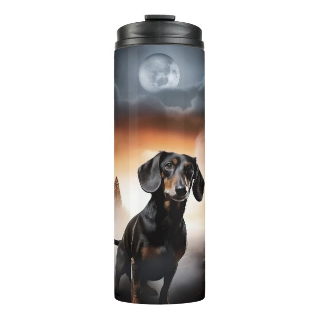 Bouteilles Isothermes Dachshund Halloween effroi (Devant)