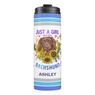 Bouteilles Isothermes Dachshund Lover Entraîneur de tournesol Floral