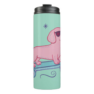 Bouteilles Isothermes Dachshund Skateboard Cool Art de Chien Drôle