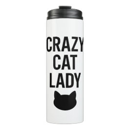Bouteilles Isothermes Dame de chat fou - Drôle cadeau Amoureux des chats