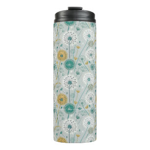 Bouteilles Isothermes Dandelion Whimsical - Jaune, Blanc & Turquoise