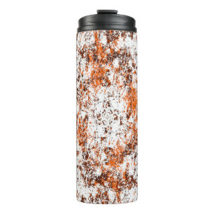 Bouteilles Isothermes Dark brown grunge background. Black white orange o
