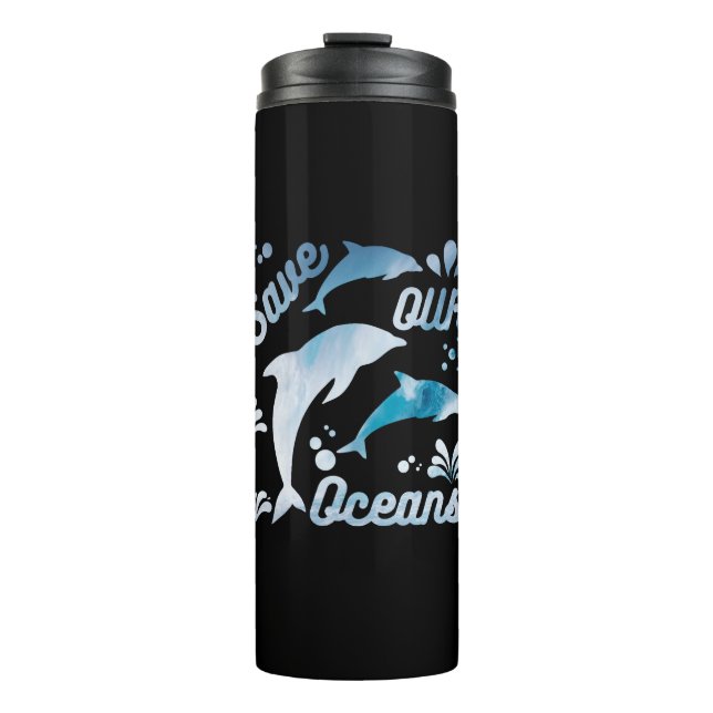 Bouteilles Isothermes Dauphins / Sauvez nos océans (Devant)