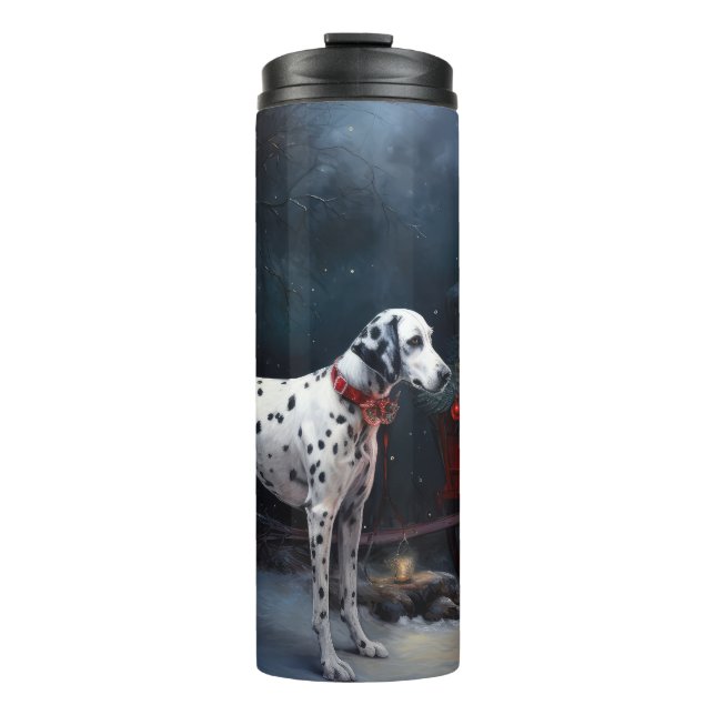 Bouteilles Isothermes Décor de Noël Dalmatien Snowy (Devant)