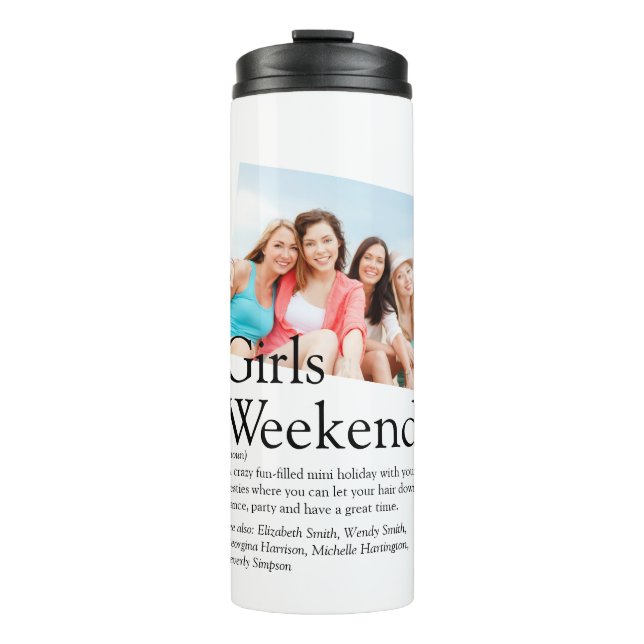 Bouteilles Isothermes Définition de week-end entre filles personnalisée  (Devant)