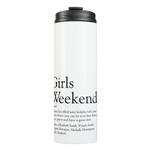 Bouteilles Isothermes Définition de week-end personnalisé pour filles (Devant)