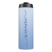 Dégradé Bleu Fleur de Maïs Clair Signature Élégant