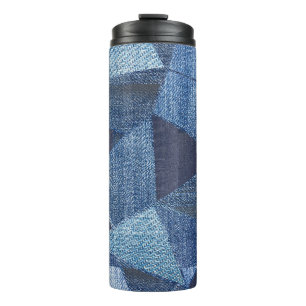 Bouteilles Isothermes Denim Urban : Patchwork à rayures détendues.