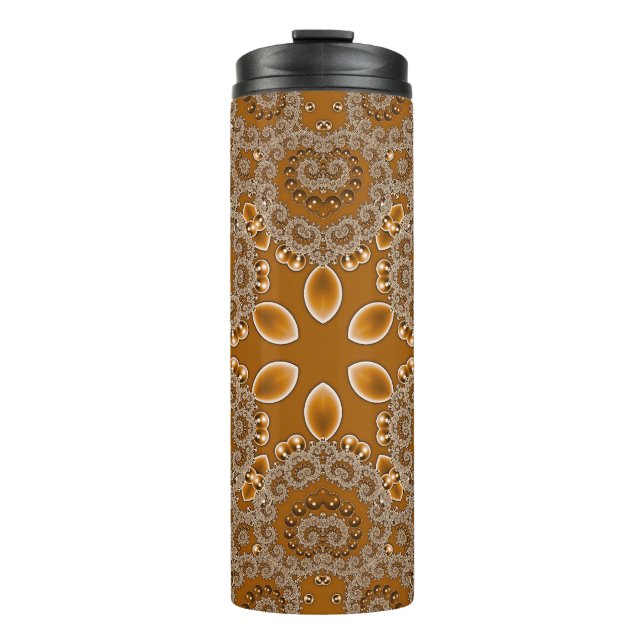 Bouteilles Isothermes Dentelle Fractale Caramel (Devant)