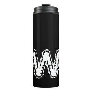 Bouteilles Isothermes Déplaisant Monogramme blanc sur noir