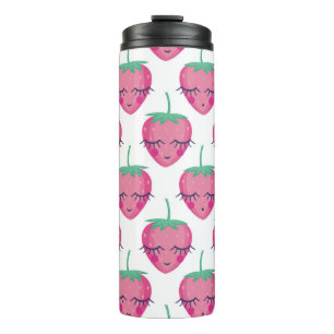 Bouteilles Isothermes Des fraises endormies, mignonnes motifs.