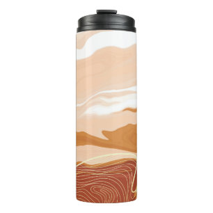 Bouteilles Isothermes Design arrière - plan en marbre de luxe. ma liquid