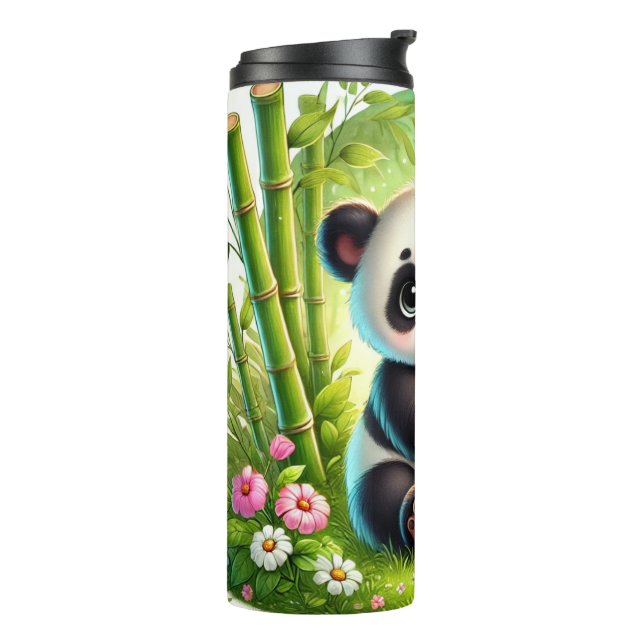 Bouteilles Isothermes Design de forêt de bambou mignonette - Panda Cub a (Tourné sur la gauche)