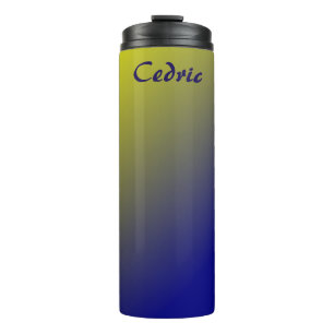 Bouteilles Isothermes Design dégradé jaune et bleu