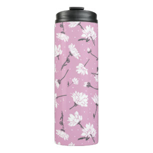 Bouteilles Isothermes Design Floral Rose - Art Fleur Élégant