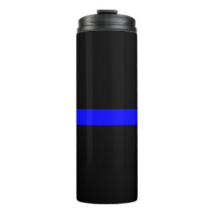 Bouteilles Isothermes Design graphique Symbolique mince en ligne bleue s