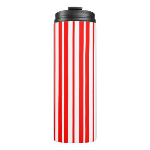 Bouteilles Isothermes Design Motif de bandes verticales blanc rouge