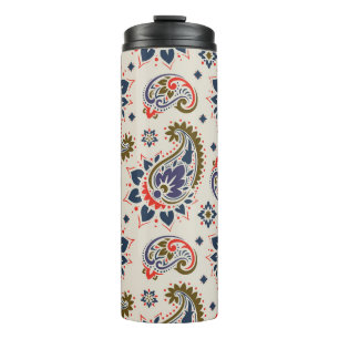 Bouteilles Isothermes Design motif paisley classique et transparent.